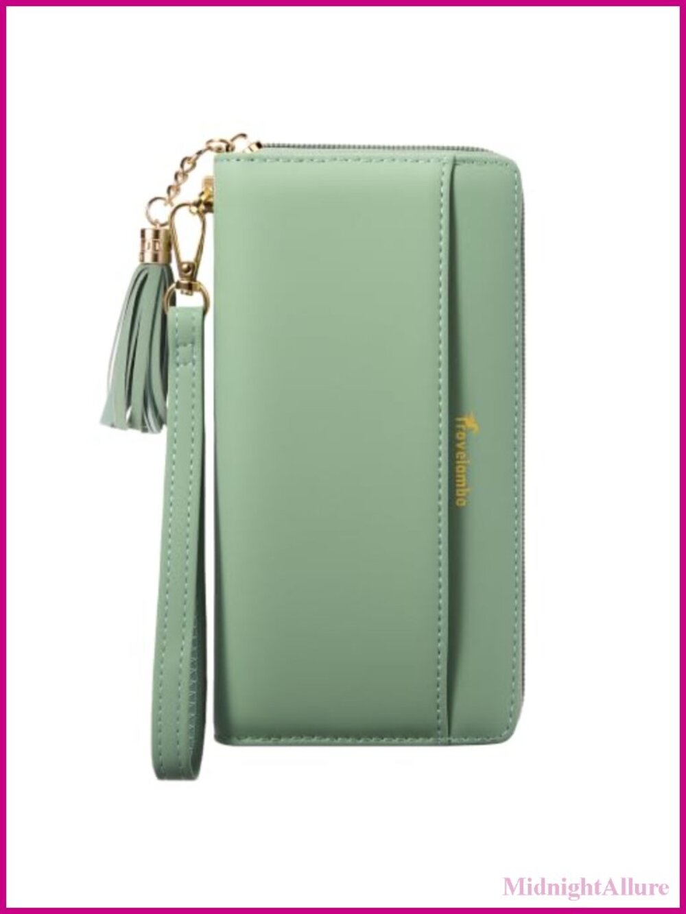 RFID Wristlet Wallet Women Bifold Large Capacity Clutch Purse Detachable Strap